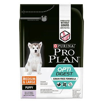 Pro Plan Puppy Medium&Large Opti Digest Grain Free (индейка), 12кг - фото 1 - id-p213564784