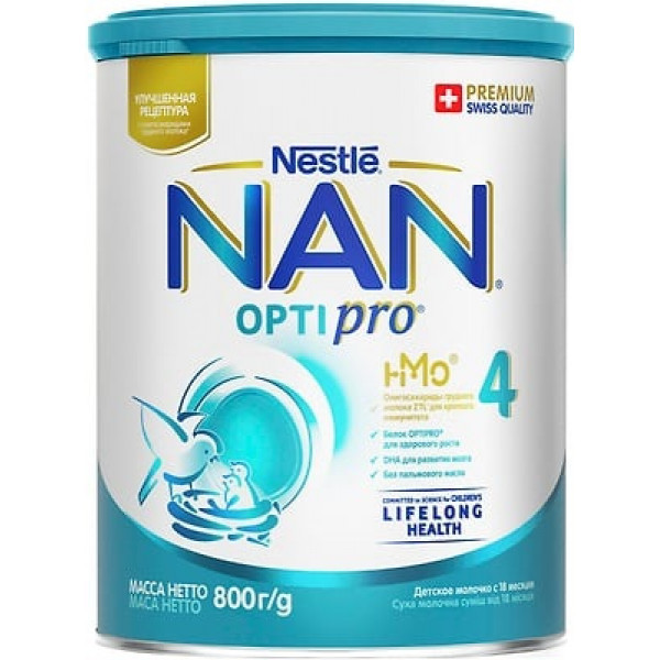 Смесь Nestle NAN 4 OPTIPRO молочная 800г - фото 1 - id-p212515358