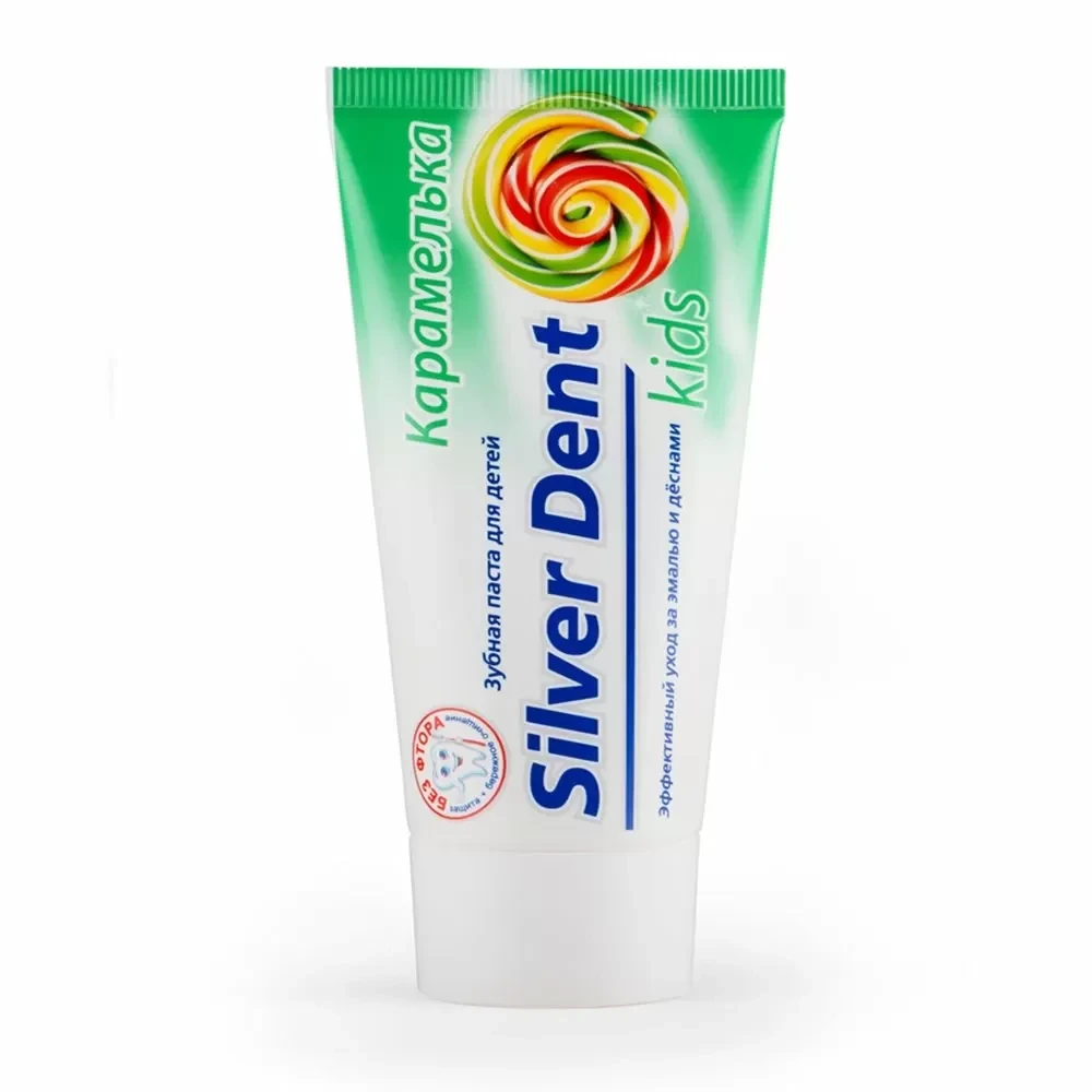 Паста зубная д/детей SILVER DENT Карамелька, 75 г