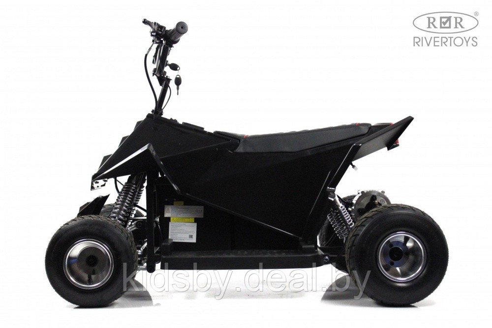 Детский электромобиль-квадроцикл RiverToys M009MM (черный) до 15 км/ч и с Сабвуфером - фото 2 - id-p208315347