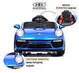Детский электромобиль RiverToys F333FF (синий глянец) Porsche, фото 2