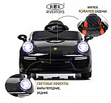 Детский электромобиль RiverToys F333FF (черный глянец) Porsche, фото 2