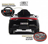 Детский электромобиль RiverToys F333FF (черный глянец) Porsche, фото 3