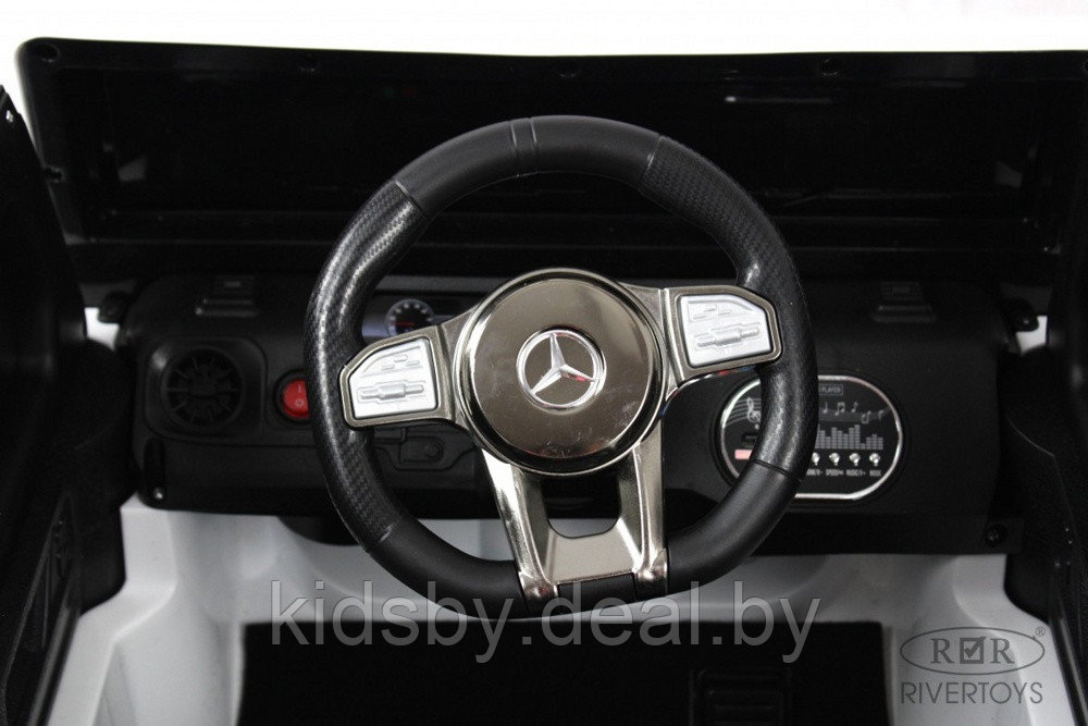 Детский электромобиль RiverToys Mercedes-AMG G63 4WD G333GG (белый) Полноприводный - фото 6 - id-p213378603