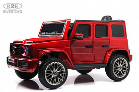 Детский электромобиль RiverToys Mercedes-AMG G63 4WD G333GG (красный глянец) Полноприводный