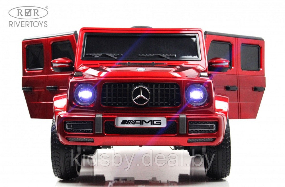Детский электромобиль RiverToys Mercedes-AMG G63 4WD G333GG (красный глянец) Полноприводный - фото 2 - id-p213378604