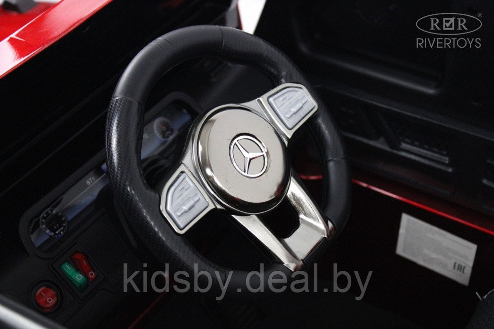 Детский электромобиль RiverToys Mercedes-AMG G63 4WD G333GG (красный глянец) Полноприводный - фото 5 - id-p213378604