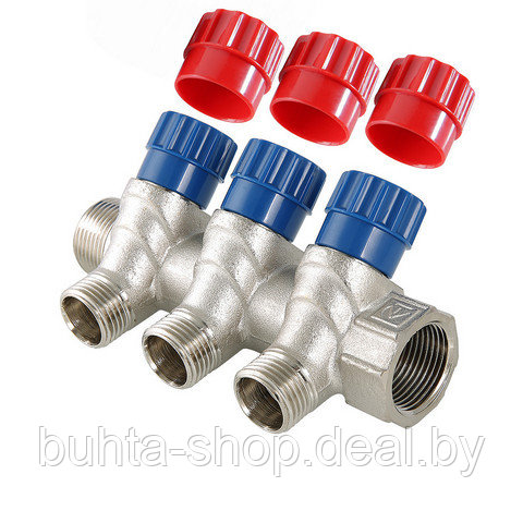 Коллектор ЛАТ 3/4"х1/2" вент. (2 вых.) VALTEC, VTc.560.N.0502 - фото 1 - id-p213569059