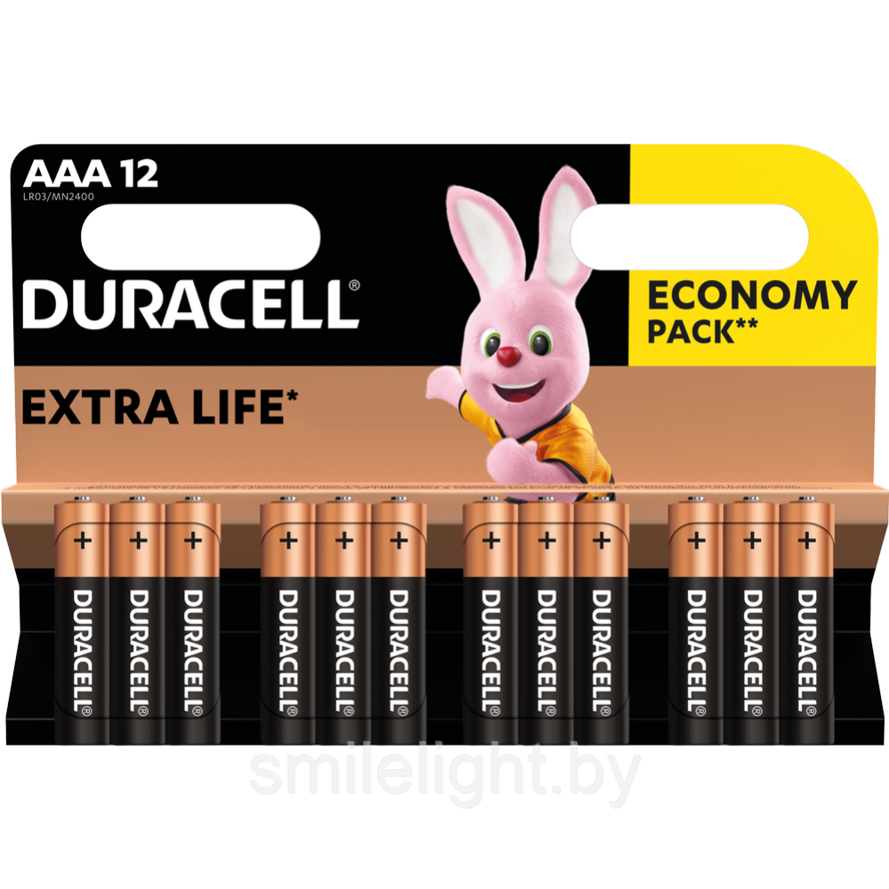 Элемент питания DURACELL ААА/LR03 Alkaline 1,5V BL.12