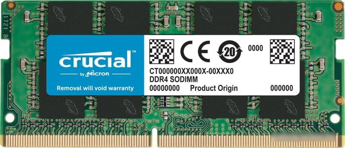 Оперативная память Crucial 8GB DDR4 SODIMM PC4-25600 CT8G4SFS832A - фото 1 - id-p213228040