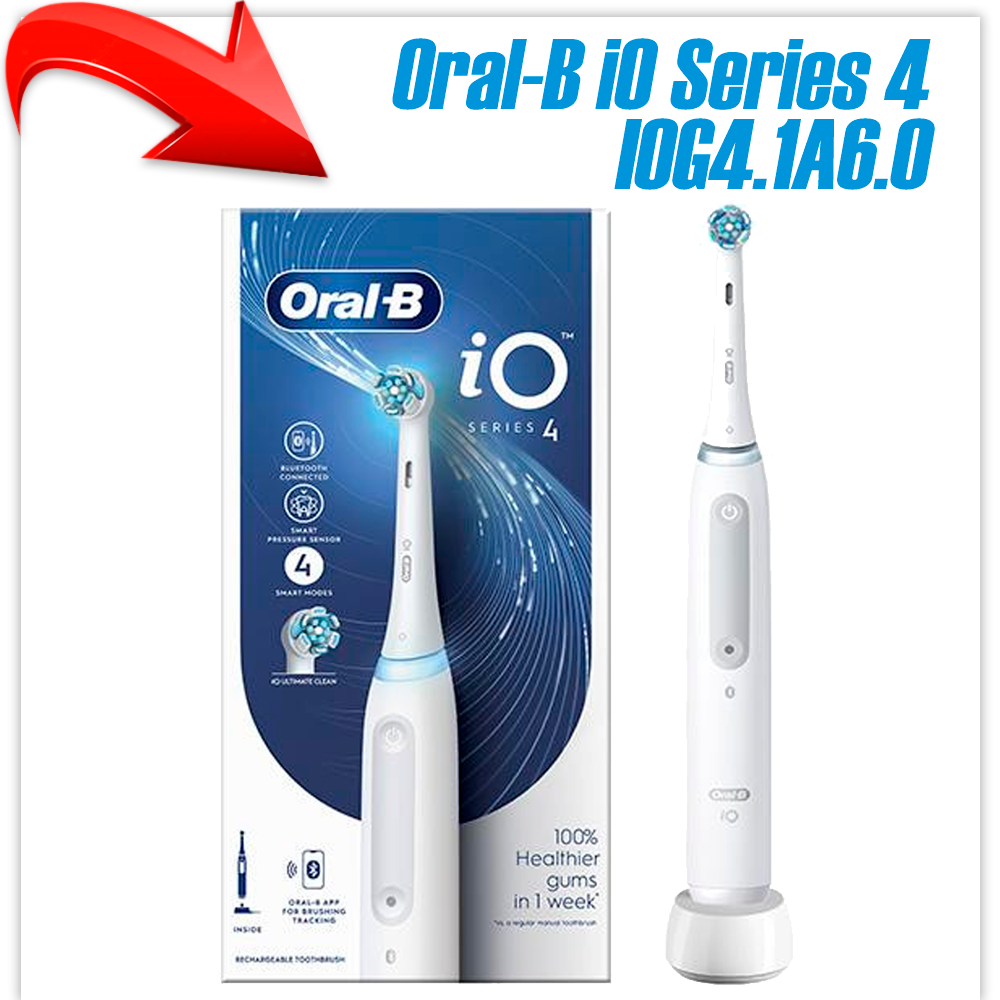 Электрическая зубная щетка Oral-B iO Series 4 IOG4.1A6.0 (белый)