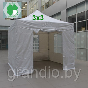 Торговая палатка 3х3 алюминиевая складной каркас Pop up (крыша и стенки ткань Оксфорд)