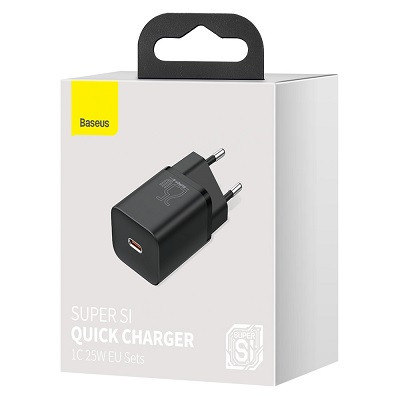 Сетевое зарядное устройство Baseus Super Si Quick Charger 1C 25W (CCSP020101) черный - фото 7 - id-p213585672