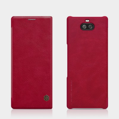 Кожаный чехол Nillkin Qin Leather Case Красный для Sony Xperia 10 - фото 4 - id-p213550343