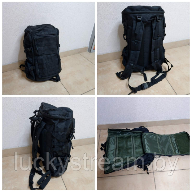 Рюкзак тактический ARMY BLACK 45 литров, черный - фото 1 - id-p213586037