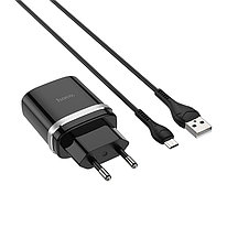 Сетевое зарядное устройство - HOCO C12Q, 5-12V, 3000mA, 18W, 1xUSB, QC3.0(быстрая зарядка) + MicroUSB кабель