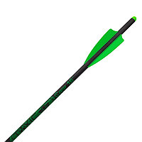 Стрела арбалетная карбоновая Centershot Toxic Carbon 16" Half Moon Nock (Bullet)