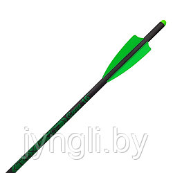 Стрела арбалетная карбоновая Centershot Toxic Carbon 16" Half Moon Nock (Bullet)