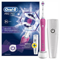 Электрическая зубная щетка Braun Oral-B PRO 750 3D White Pink (D16.513.UX)