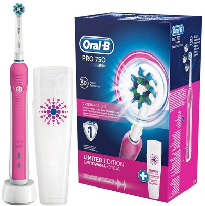 Электрическая зубная щетка Braun PRO 750 Cross Action Pink (D16.513.UX) - фото 1 - id-p194256718