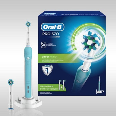 Электрическая зубная щетка Oral-B Pro 570 Cross Action (D16.524U) - фото 1 - id-p196739141