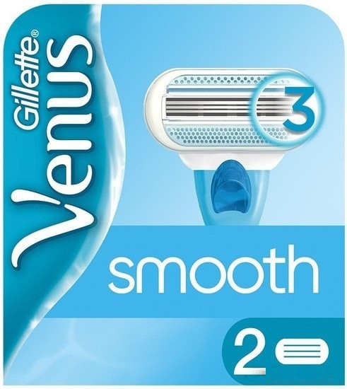Сменные кассеты для бритья Gillette Venus Smooth (2 шт) - фото 1 - id-p194259982