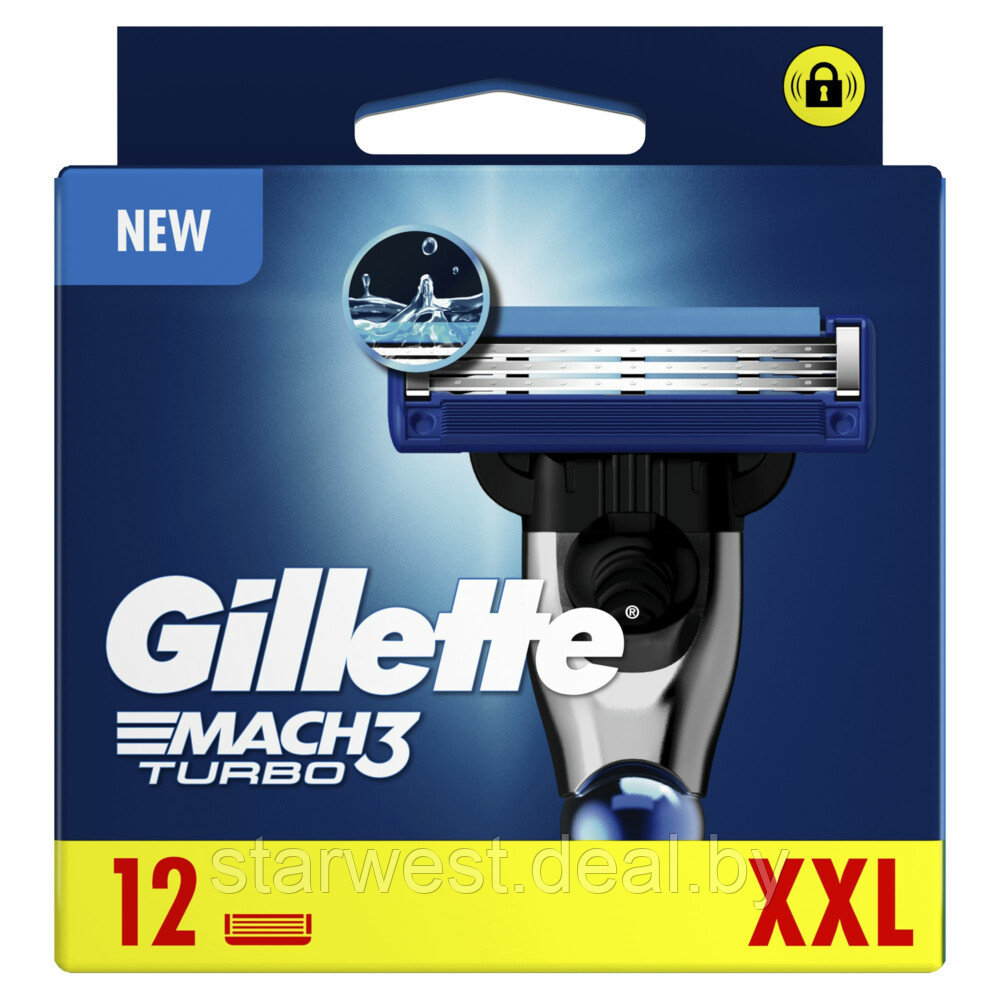 Gillette Mach 3 Turbo 12 шт. Мужские сменные кассеты / лезвия для бритья - фото 2 - id-p205610100