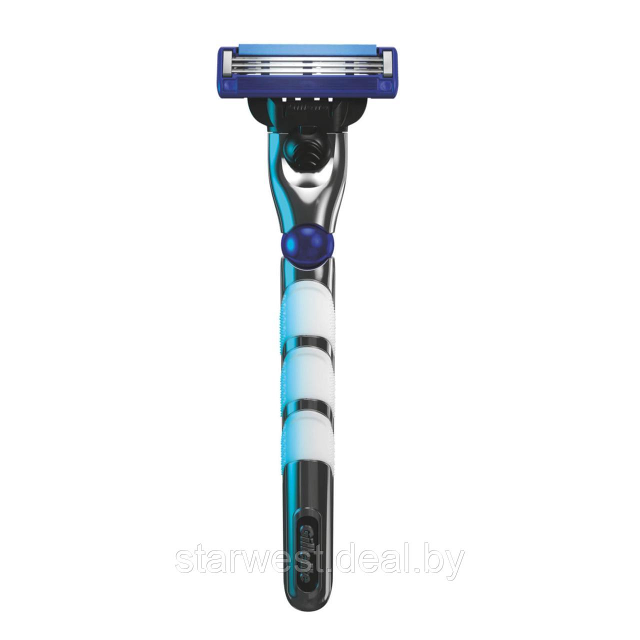 Gillette Mach 3 Turbo с 2 кассетами Бритва / Станок для бритья мужской с 3D-механизмом - фото 4 - id-p133704064