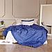 Постельное белье 2 спальное перкаль двуспальное с европростыней из хлопка комплект в горошек синее, фото 8
