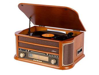 Виниловый проигрыватель для пластинок винила дисков Alive Audio Oldtimer Wood AAOLD01WD AA-OLD-01-WD