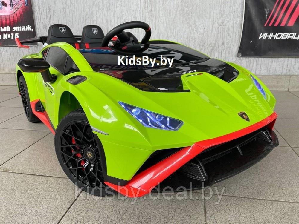 Детский электромобиль RiverToys Lamborghini Huracan STO E888EE (зеленый) - фото 1 - id-p211197100