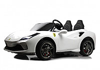 Детский электромобиль RiverToys F111FF (белый) Ferrari Двухместный