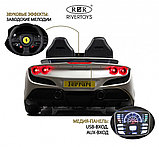 Детский электромобиль RiverToys F111FF (белый) Ferrari Двухместный, фото 3