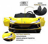 Детский электромобиль RiverToys F111FF (желтый глянец) Ferrari Двухместный, фото 2