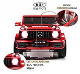 Детский электромобиль RiverToys Mercedes-Benz G65 E111EE (красный глянец) Полноприводный, фото 2