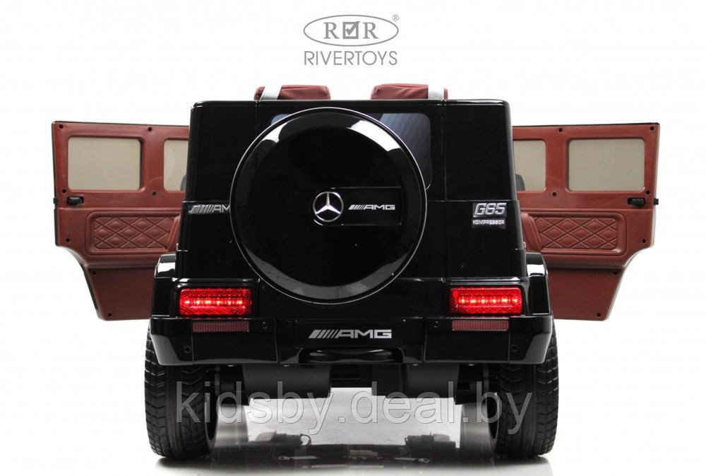 Детский электромобиль RiverToys Mercedes-Benz G65 E111EE (черный глянец) Полноприводный - фото 6 - id-p213593206