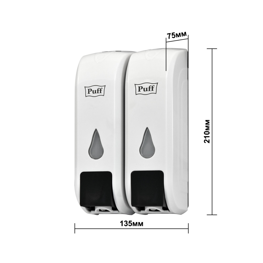 Дозатор для жидкого мыла Puff-8108 (350ml + 350ml) - фото 3 - id-p164126855