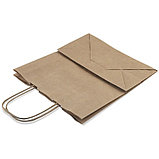 Пакет бумажный Крафт с кручеными ручками, 22х12х25 см, 70 гр/м2, фото 2