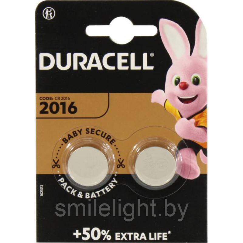 Элемент питания DURACELL CR2016 Lithium 3V Bl.2