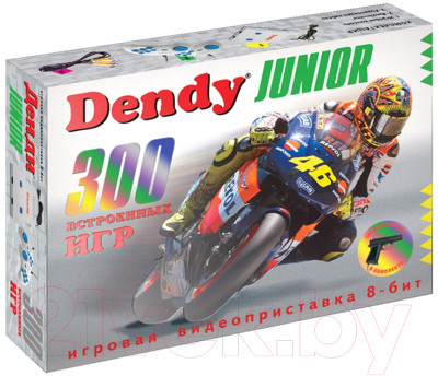 Игровая приставка Dendy Junior 300 игр + световой пистолет - фото 1 - id-p213642875