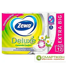 Бумага туалетная Zewa Deluxe Ромашка 3-сл, 12 рул