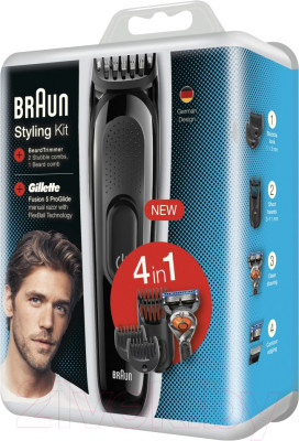 Набор для стайлинга Braun Styling Kit SK3000 с бритвой Fusion5 ProGlide - фото 2 - id-p213657529