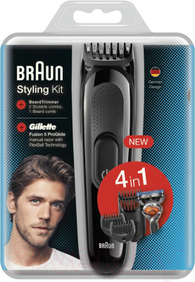 Набор для стайлинга Braun Styling Kit SK3000 с бритвой Fusion5 ProGlide - фото 3 - id-p213657529
