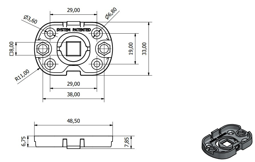 Ручки дверные SYSTEM PERIDOT OV AL6 черный матовый - фото 2 - id-p152508243