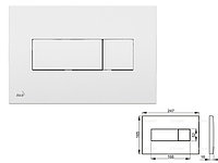 Кнопка управления для систем инсталляций (белая), Alcaplast
