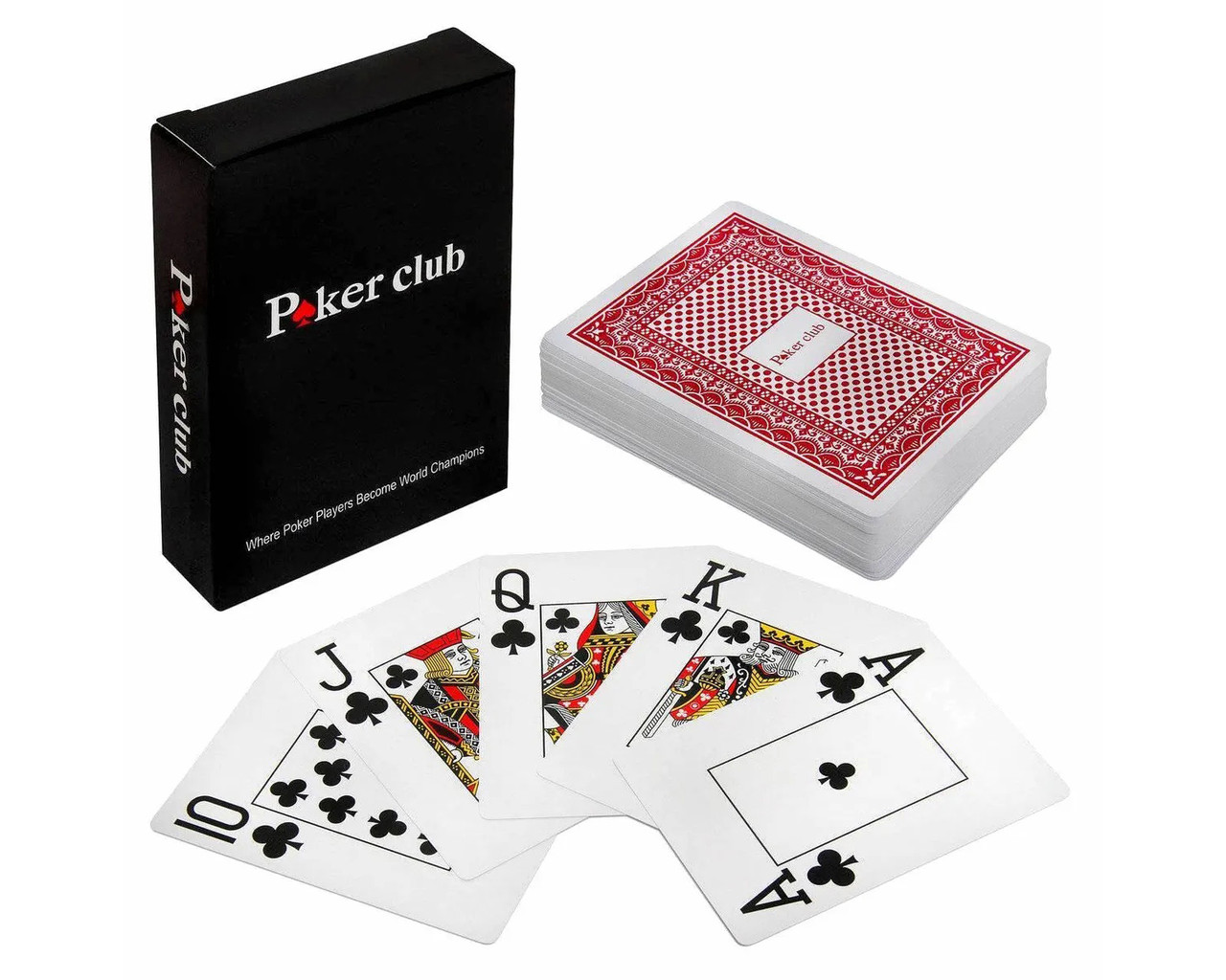 Карты игральные Poker club (100% пластик). Красная рубашка - фото 1 - id-p213678942