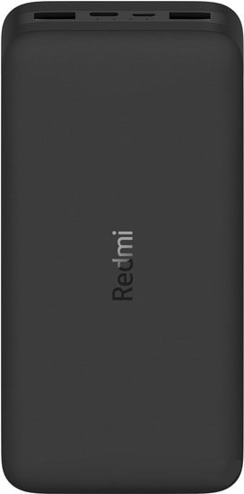 Внешний аккумулятор Xiaomi Redmi Power Bank 20000mAh (черный, международная версия) (VXN4304GL) - фото 1 - id-p194259422