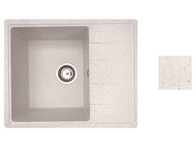 Мойка кухонная из искусственного камня PLATINUM песочный 570х465 мм, AV Engineering - фото 1 - id-p213680939