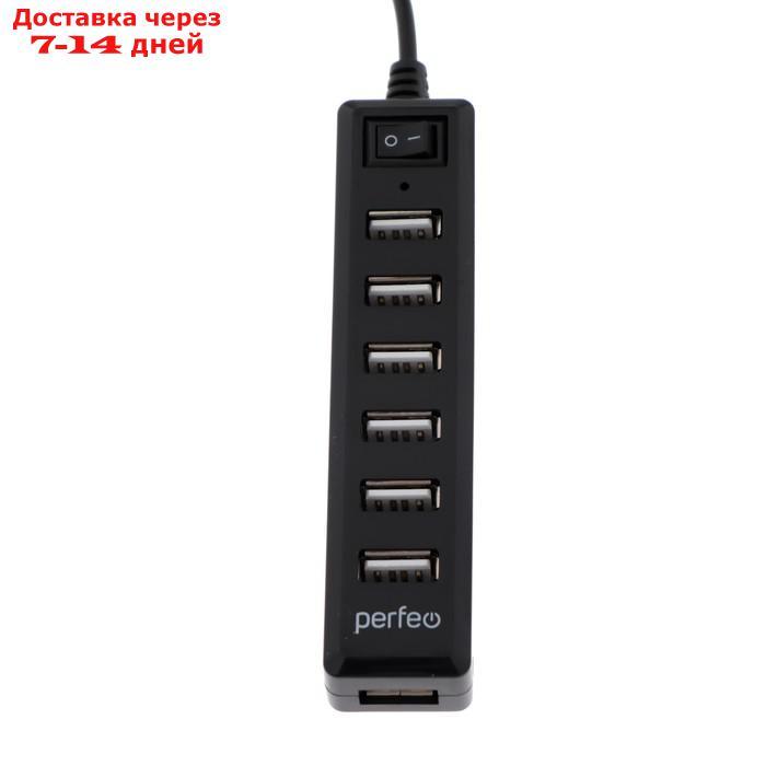 Разветвитель USB (Hub) Perfeo H034, 7 портов, USB 2.0, чёрный - фото 2 - id-p213592179