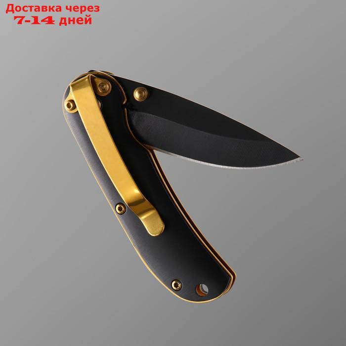 Складной нож Stinger с клипом, 70 мм, рукоять: сталь, дерево, коробка картон - фото 3 - id-p213593181